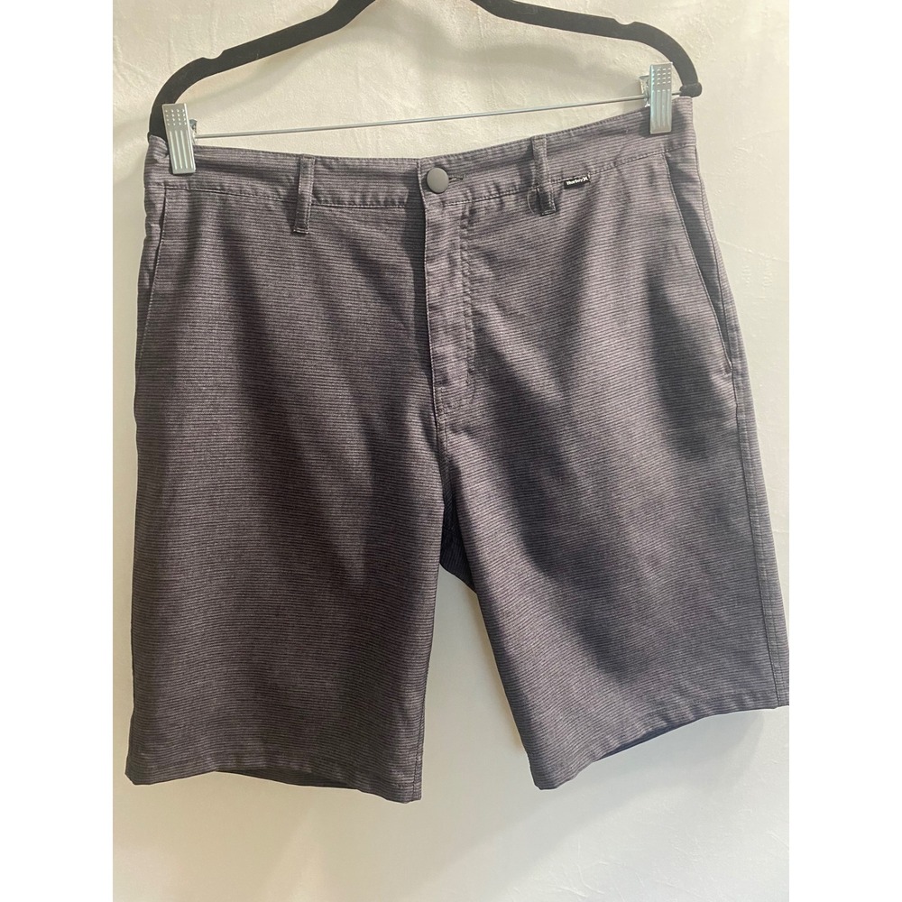 Hurley Mens Hybrid Shorts Charcoal Grey Micro Stripe Size 32 MWS0005680